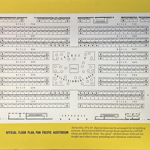 Exhibitor Floor Plan from the 1956 Union Products and Services Show