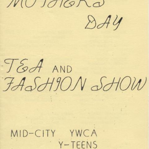 Mother’s Day program for the Tea and Fashion Show event by Mid-City YWCA Y-Teens