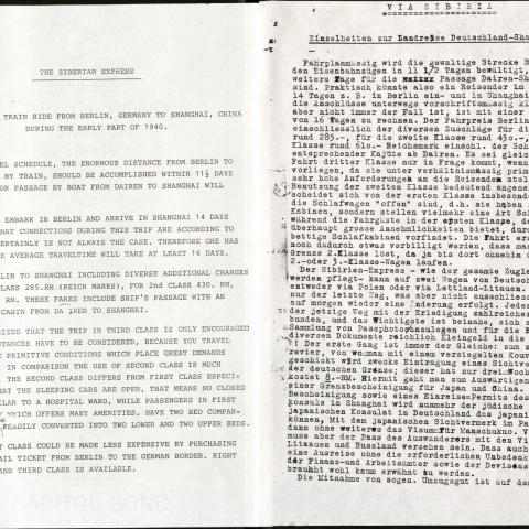 First page of partial letter written to Zimmermann’s father, with English translation