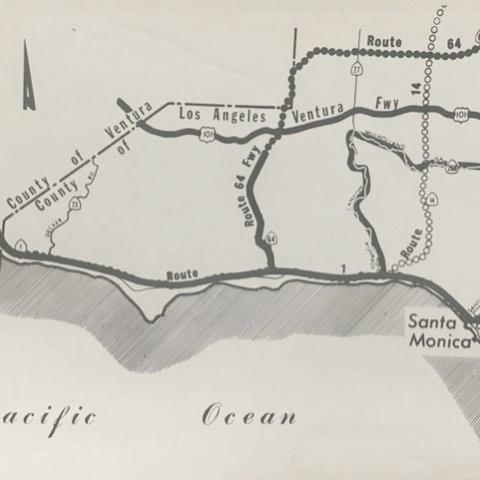 Map of L.A. freeways with Route 64 included