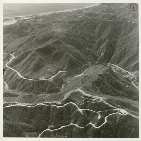 Photo 1 of 21 of Aerial Views of Proposed Malibu Freeway through Malibu Canyon to Coast