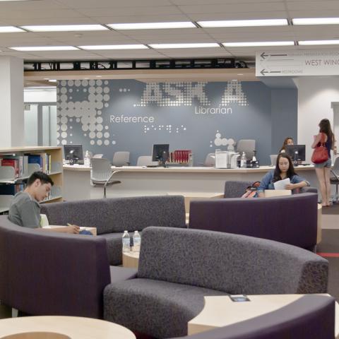 New configurable seating and the new reference desk.
