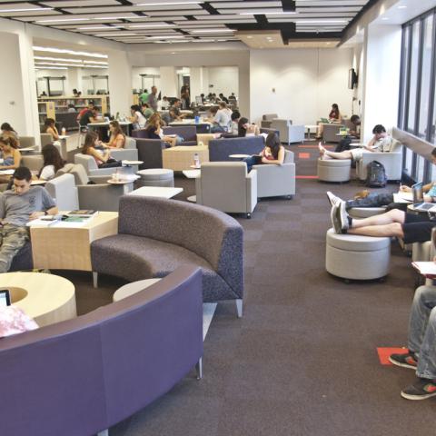 Students studying in our configurable spaces.