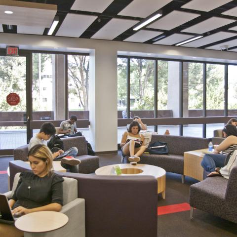 With our reconfigured Library core, students can enjoy our naturally bright and open spaces.
