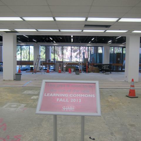 A view of the Library core before the new carpeting was put in.