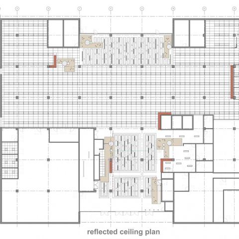 Contractor's plans for the new Learning Commons.