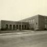 Two story Spanish influenced red brick elementary school in Los Angeles area, ca. 1930s