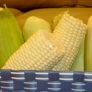 Corn on the cob in a basket