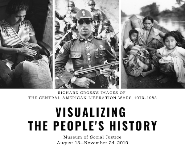 Promotional flyer for Visualizing the People's History, a Richard Cross Exhibit at the Museum of Social Justice in 2019