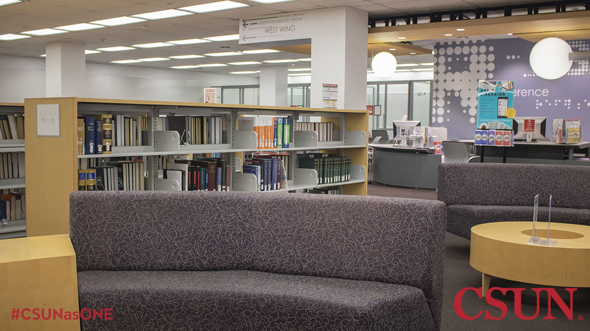 Couches in front of short reference stacks