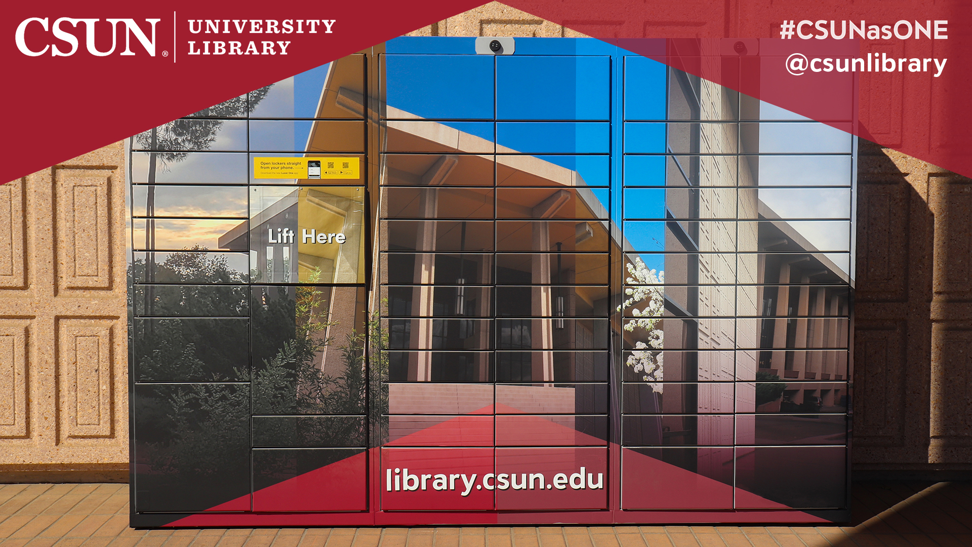 Library Lockers red borders