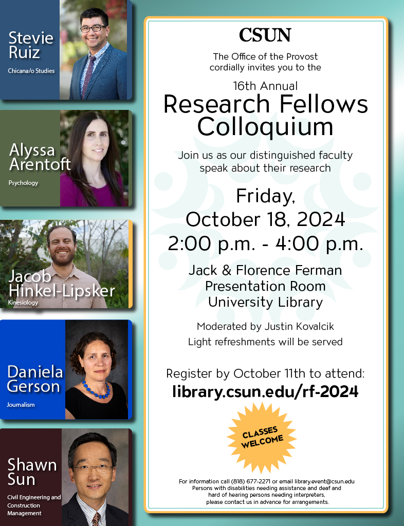 16th Annual Research Fellows Colloquium Flyer