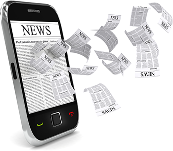 phone receiving news
