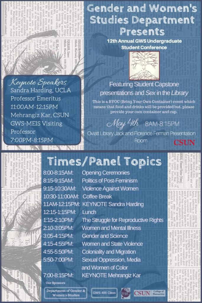 Gender and Women's Studies symposium poster