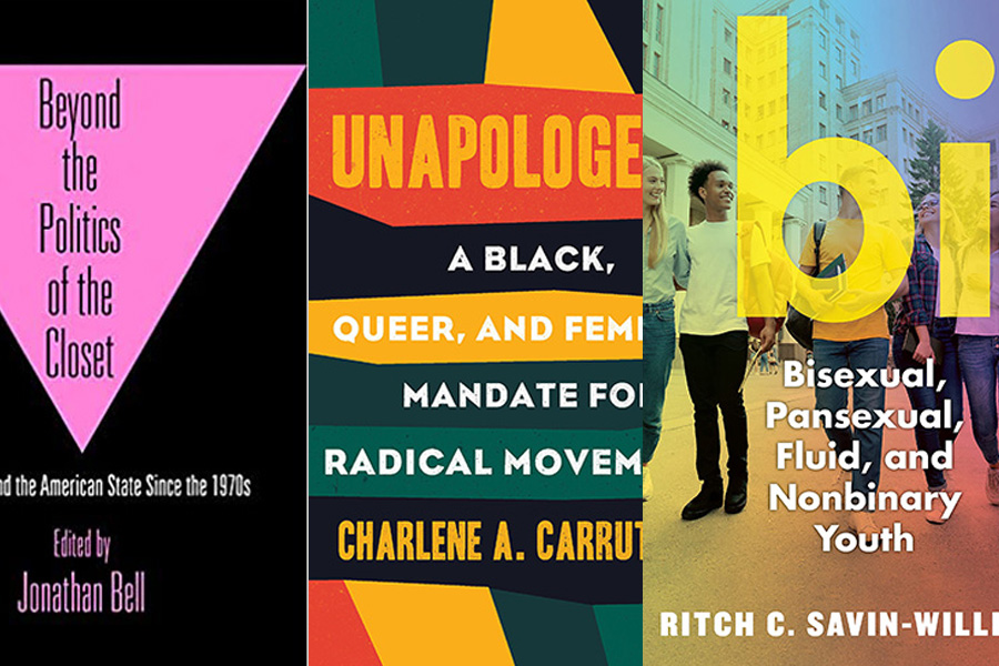 Three book covers from the Pride Month virtual display