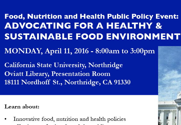 Advocating for a Healthy & Sustainable Food Environment