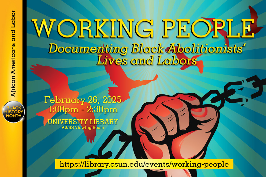 African Americans and Labor, Black History Month - Working People: Documenting Black Abolitionists' Lives and Labors postcard