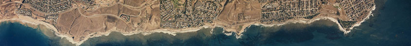 Aerial photo of a coastline