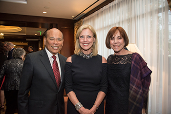 Milt Valera, CSUN President Dr. Dianne F. Harrison and Debbie Valera