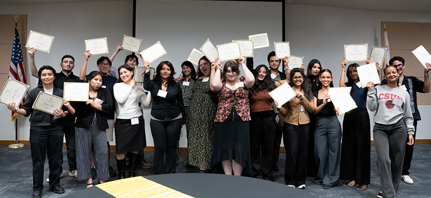Student scholarship recipients for 2026 at the CSUN University Library