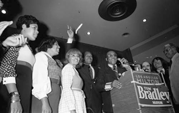 Phyllis Bradley, Lorraine Bradley, Ethel Bradley, Tom Bradley, and Rev. H.H. Brookins.