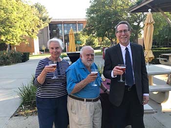 Bob and Maureen Gohstand with CSUN University Library Dean Mark Stover