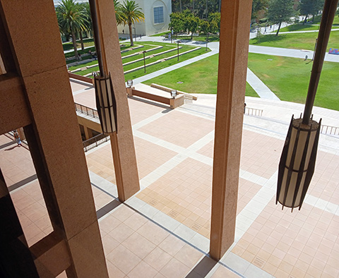 south portico of the csun university library