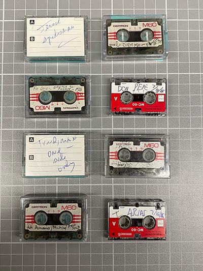 8 mini-cassette tapes from the Mike Emery Collection