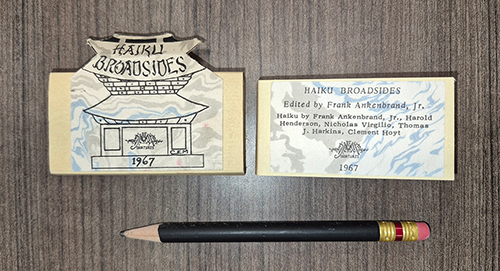 Haiku Broadsides, ed. Frank Ankenbrand, PS593.H3 H34 1967