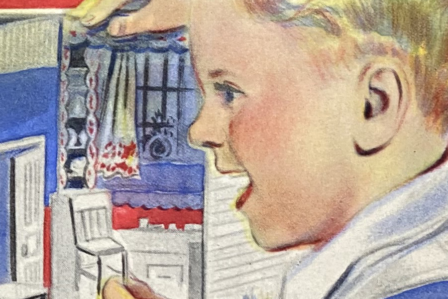 Detail image from the cover of The Fold-Away Doll House and Play Book of Cut-Out Furniture, TT174.5.P3 F6 1949