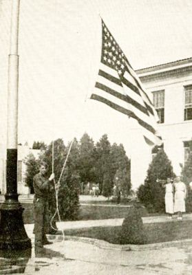 Flag raising at Canoga Park High School