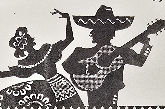 Detail from “La Noche Del Mariachi” invitation, 1995, Comisión Femenil San Fernando Valley Collection