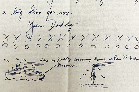 Detail of a father's signature from the Richard Embleton Correspondence Collection
