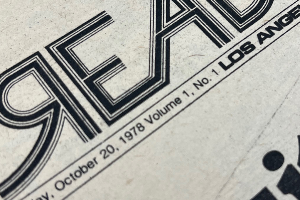 Detail of the Reader nameplate from its first issue, 1978, NX1 .R42 Detail of the Reader nameplate from its first issue, 1978, NX1 .R42