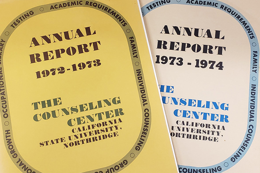 Annual reports of the CSUN Counseling Center for 1972 to 1973 and 1973 to 1974