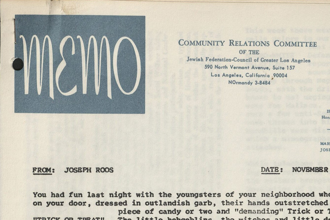Joseph Roos' CRC letterhead