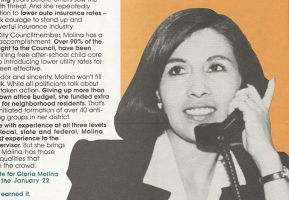 Detail from Molina for Supervisor 1990-1991 campaign mailer, Frank del Olmo Collection, Box 148 Folder 18
