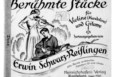 Alte Gitarrenmusik duette für violine oder mandoline und gitarre, 1918