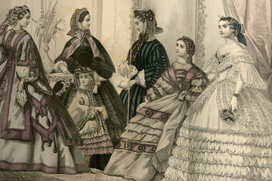 Spring Fashion 1861, from Godey's Lady's Book