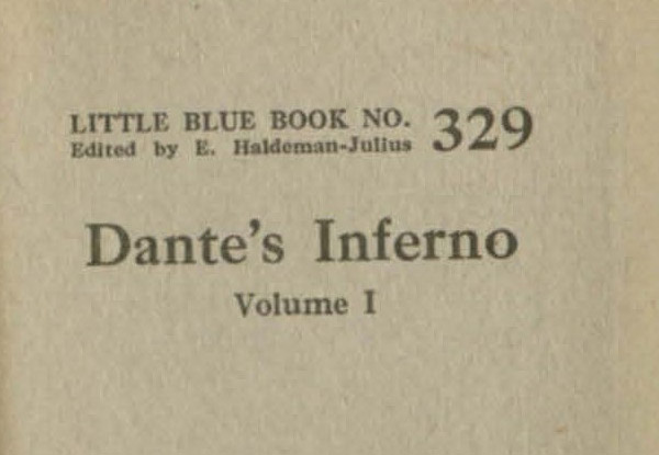 Little Blue Books Dante's Inferno, volume 2, 1922 