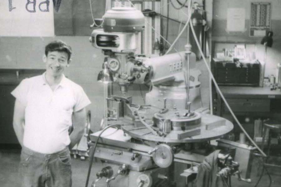 Douglas Cannon in the machine department of Bireley’s plant in North Hollywood