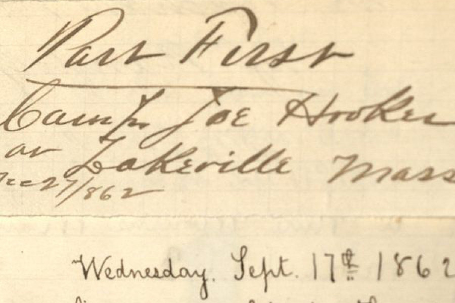 Enlistment day entry, September 17, 1862