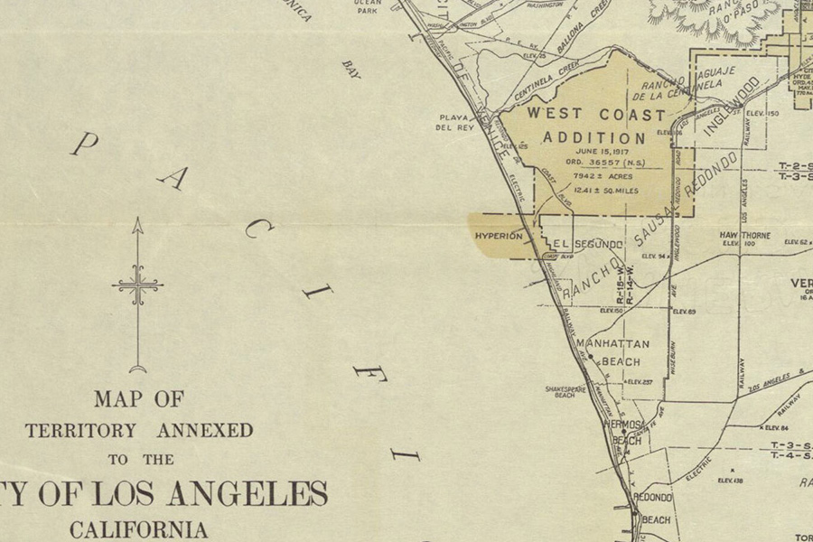 Map of Territory Annexed to the City of Los Angeles