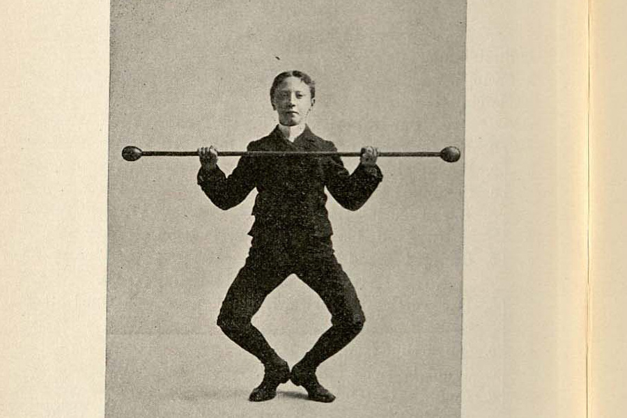 boy with dumbbells