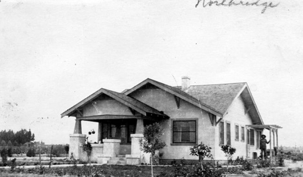 Postcard, residence, Northridge, 1918