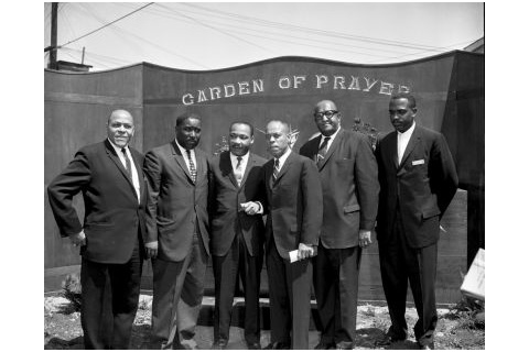 Revs. Garner, Dawkins, Dr. Martin Luther King Jr., Crispus Wright, Dr. Odom, and Rev. Martin