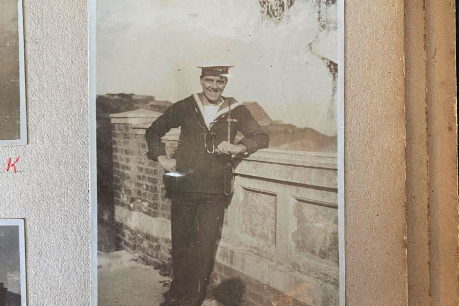 Photograph of a man from the "Submariner's Album in the Far East" (SC.SAFE)