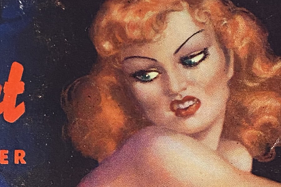 Detail from the cover of Weird Tales vol. 30, no. 4, October 1937, PN3435. W53