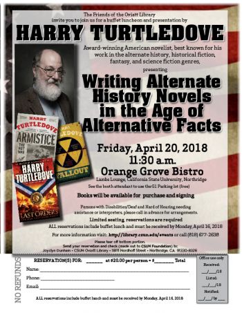 Harry Turtledove RSVP Flyer