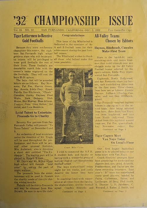 "'32 Championship Issue," The Whirlwind, December 2, 1932, Baldwin-Shaffner Family Collection